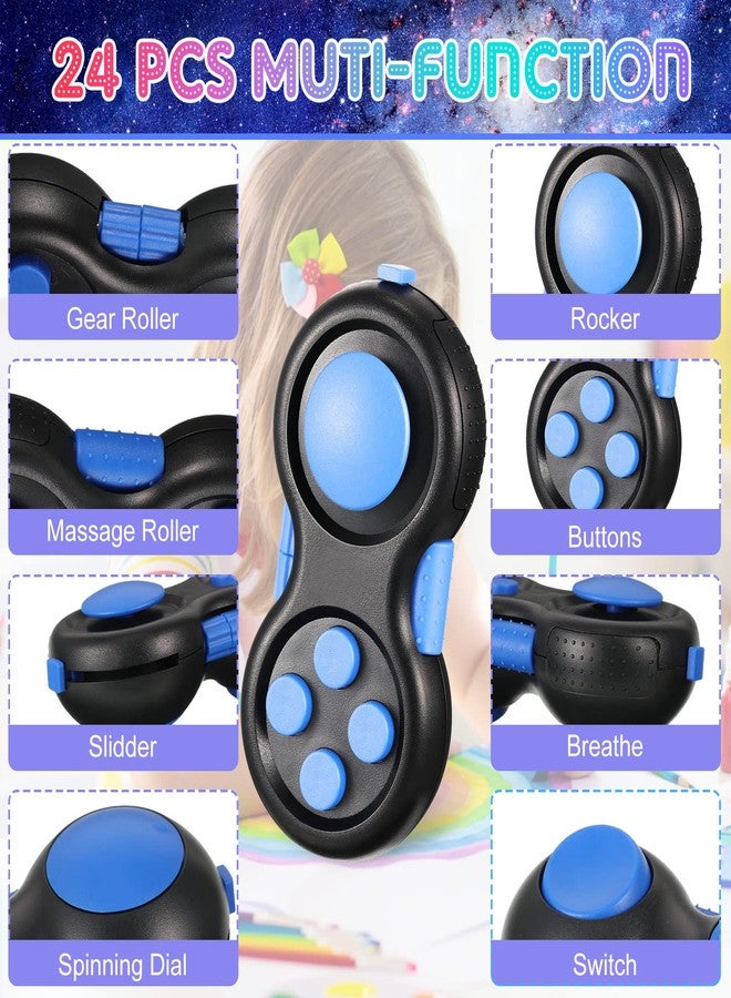 Woanger 24 Pcs Pad Classic Retro Controller Game Pad Controller Handheld Sensory Educational Toy for Relieving Stress ADHD ADD OCD Autism Anxiety(Solid Style) - Image 4
